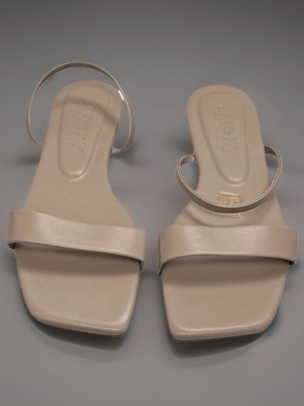 Women’s Cream Double-Strap Flat Sandals - Picture 2 of 6